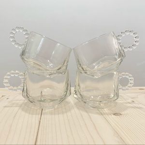 Pearled Glass Espresso Cups